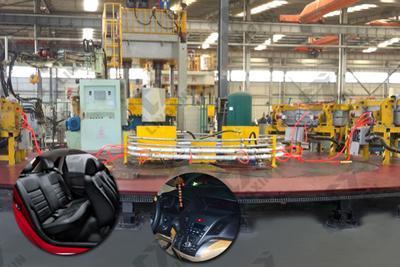 Máquina inyectora de poliuretano para fabricación de asientos de automóviles
